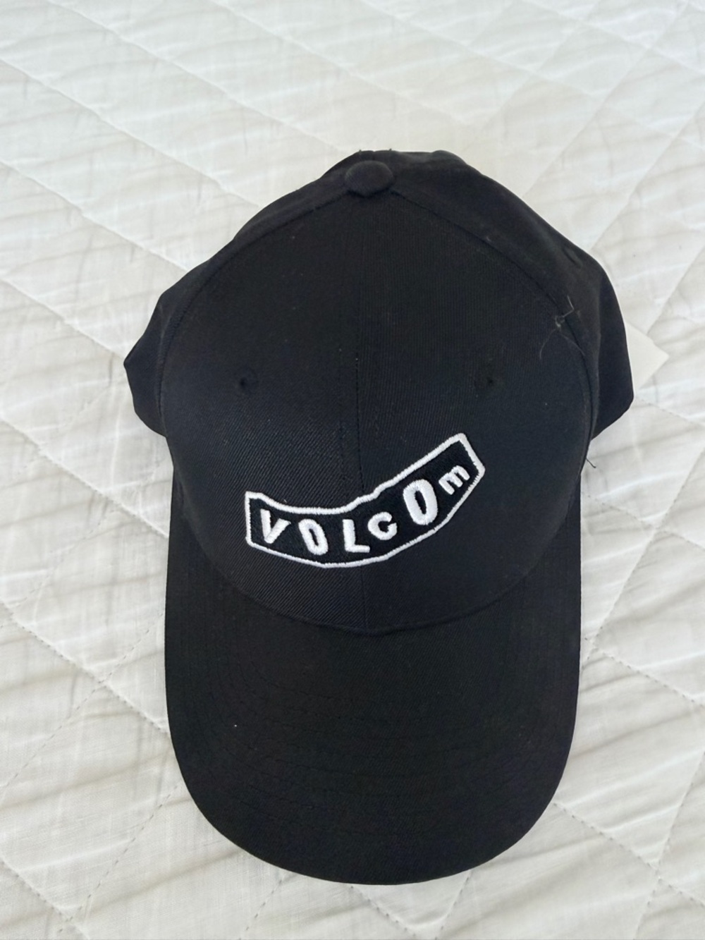 Volcom Black Cap with White Embroidered Logo